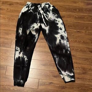 Black and White Tie-Dye Joggers